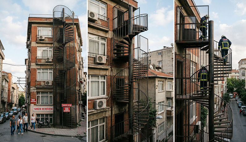 Döner Yangın Merdiveni